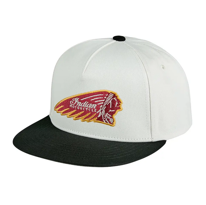 Indian Motorcycle Headdress Contrast Flat Peak Cap