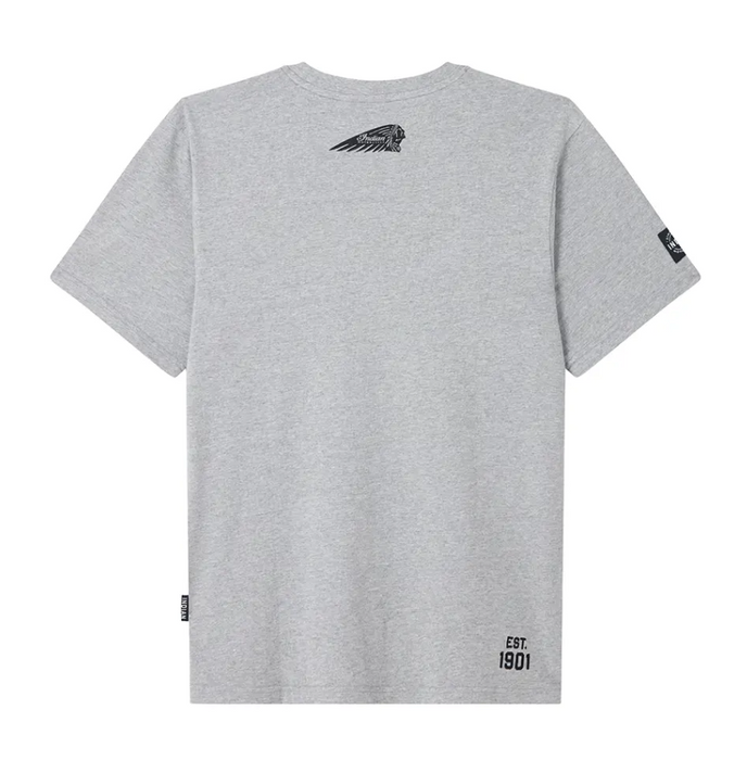Indian Motorcycle Men's Block Circle Icon Tee - Gray