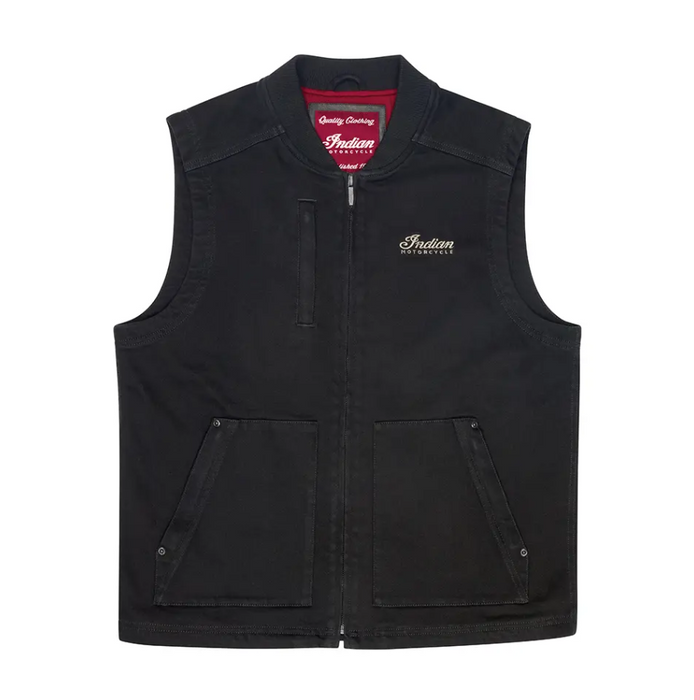 Indian Motorcycle Callan Denim Vest - Black