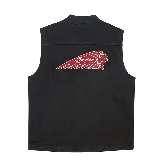 Indian Motorcycle Callan Denim Vest - Black