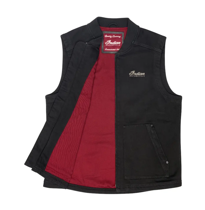 Indian Motorcycle Callan Denim Vest - Black