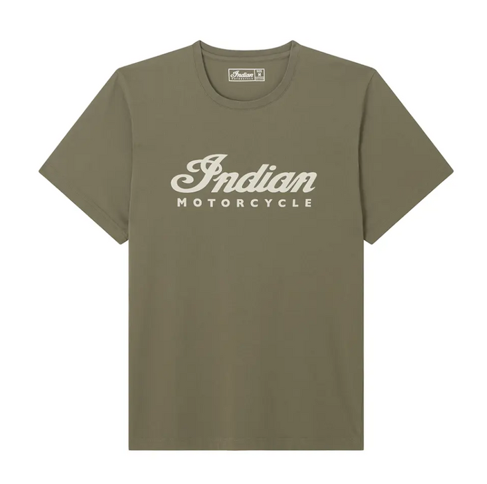 Indian Motorcycle Men's Essential Script Logo Tee - Green