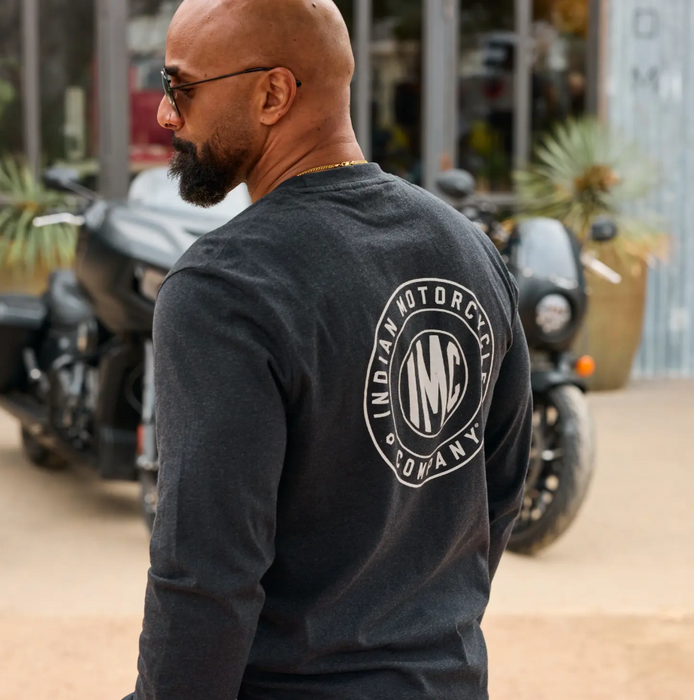 Indian Motorcycle Men's IMC Icon Pocket Longsleeve - Black
