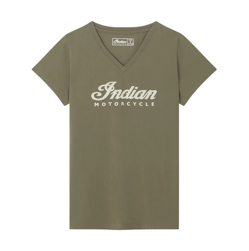 Indian Motorcycle Ladies Essential Script Logo Tee - Green