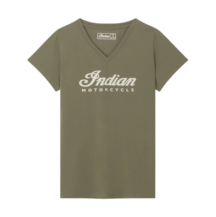 Indian Motorcycle Ladies Essential Script Logo Tee - Green