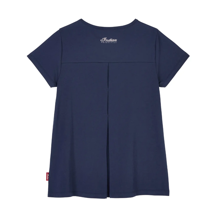 Indian Motorcycle Ladies Headdress Icon Tee - Navy