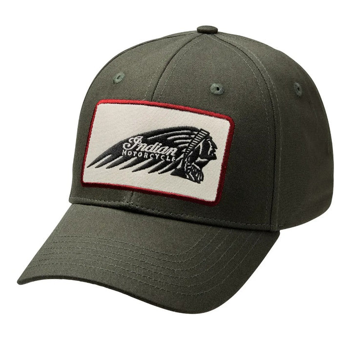 Indian Motorcycle Rectangle Patch Headdress Hat