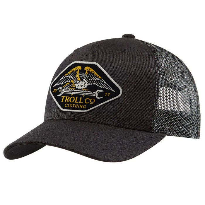 DHCM Wing Spanner Curved Brim Trucker - Black