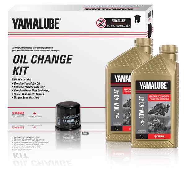 YAMAHA Yamalube® 10W-40 4T Performance Synthetic Oil Change Kit - MC (3 L) MCY-OILCH-KT-29