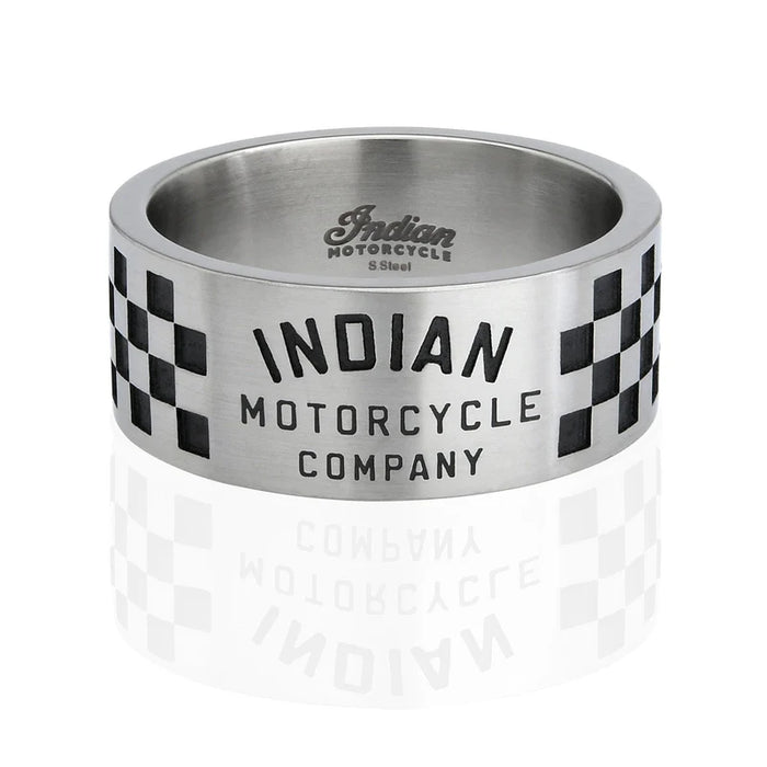 IMC Men's Speedway Checkered Band Ring