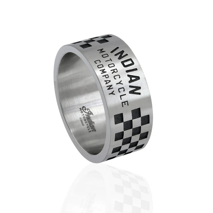 IMC Men's Speedway Checkered Band Ring