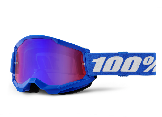 100% STRATA 2 JUNIOR GOGGLE BLUE - MIRROR RED/BLUE LENS
