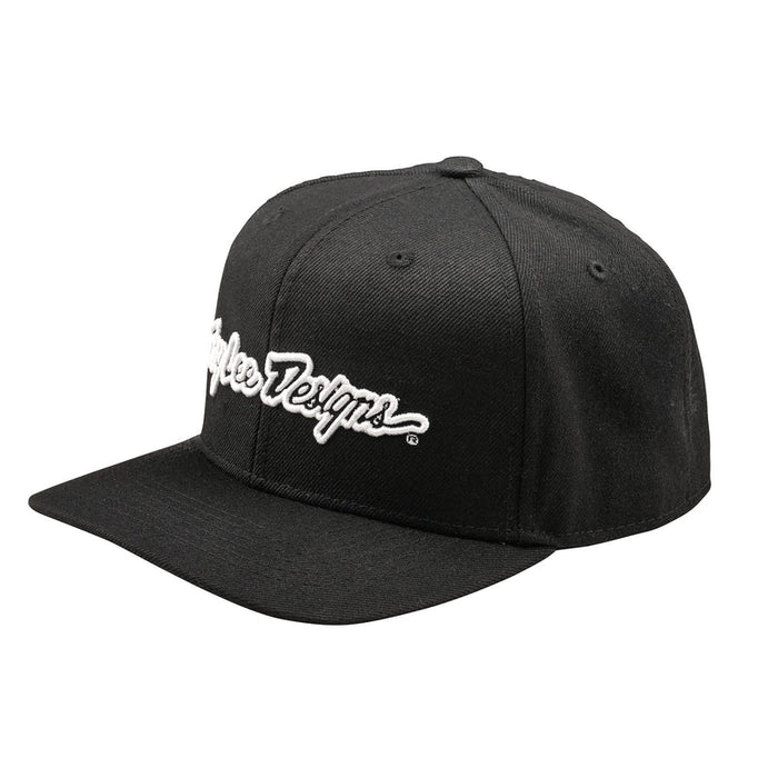 Troy Lee Designs Curved Snapback Hat Signature Black