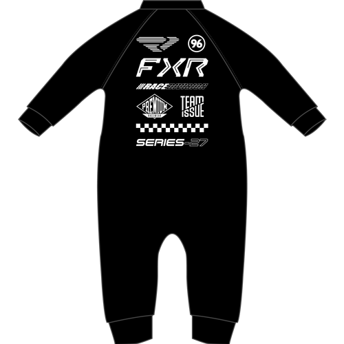 FXR Racing Stacked Onesie - Black