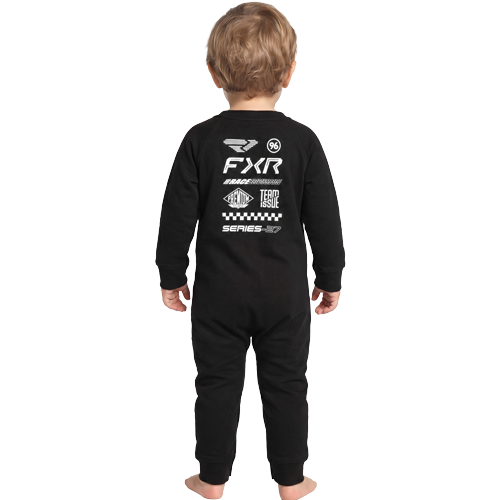 FXR Racing Stacked Onesie - Black