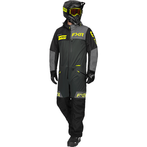 FXR Racing REVO Lite Monosuit - Asphalt/Hi Vis