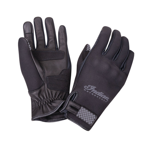 Neoprene Flat Track Riding Gloves with Hard Knuckles