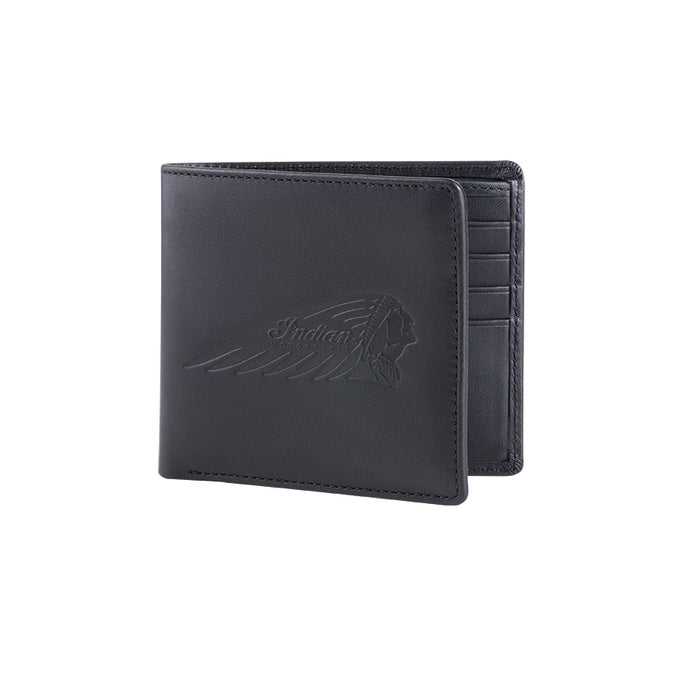 Indian Motorcycle Black Bi-fold Wallet
