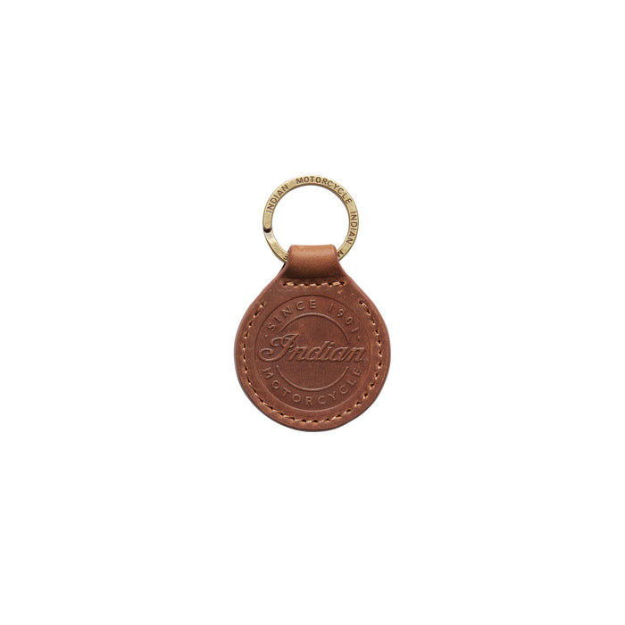 Circle Leather Key Ring