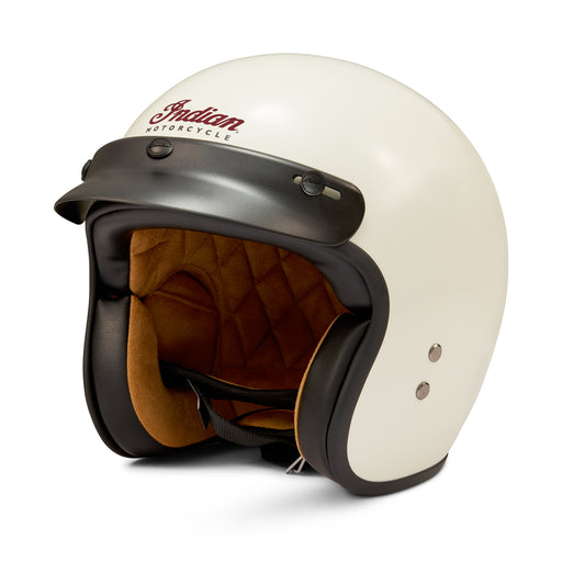 Retro Open Face Helmet - Cream